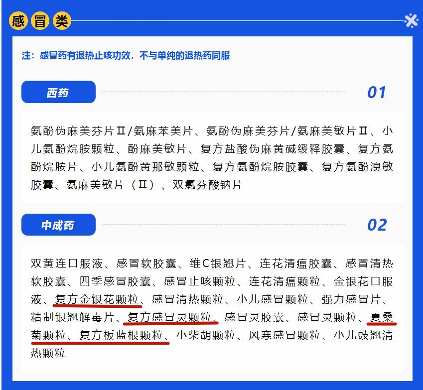 感冒、流感多發(fā)季，家中常備雙蟻復(fù)方感冒靈顆粒等感冒藥